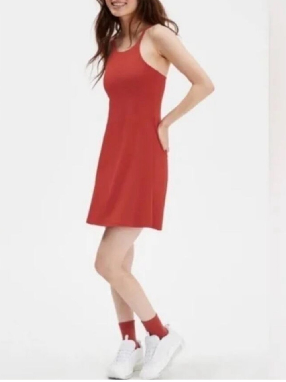 girlfriend collective Naomi Strappy Workout Mini Tank Dress